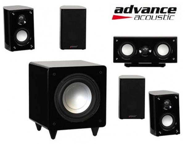 Advance Acoustic HTS 1000 Schwarz - 5-1 Kanal Lautsprecher-System