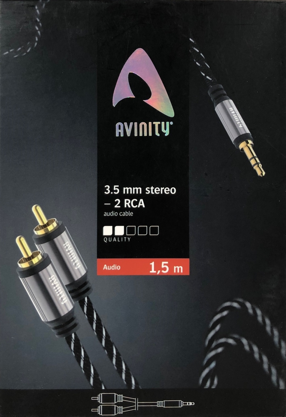 Avinity 3-5mm- Klinke auf Cinch-Kabel 1-5 m Stereo