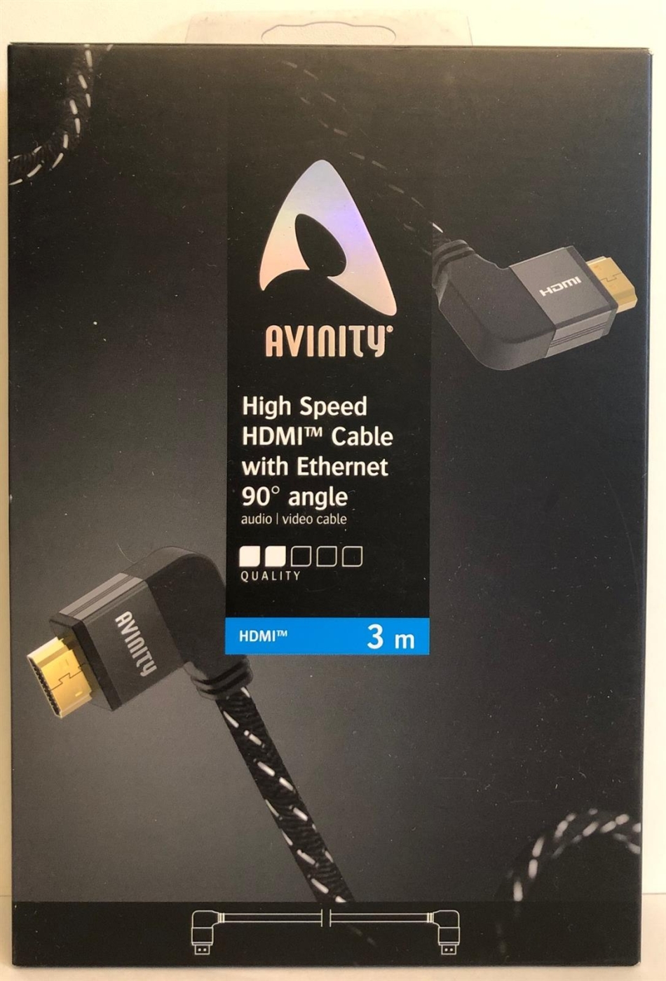 Avinity High-Speed HDMI-Kabel 4K vergoldet 3-0 m mit 90- Winkel