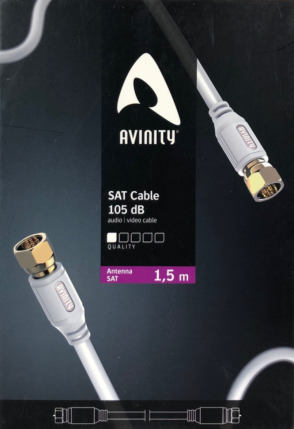 Avinity SAT-Anschlusskabel 105db- F-Stecker vergoldet 1-5 m unter Kabel, Mbel & Zubehr  >  Antennen & Zubehr  >  Antennenkabel