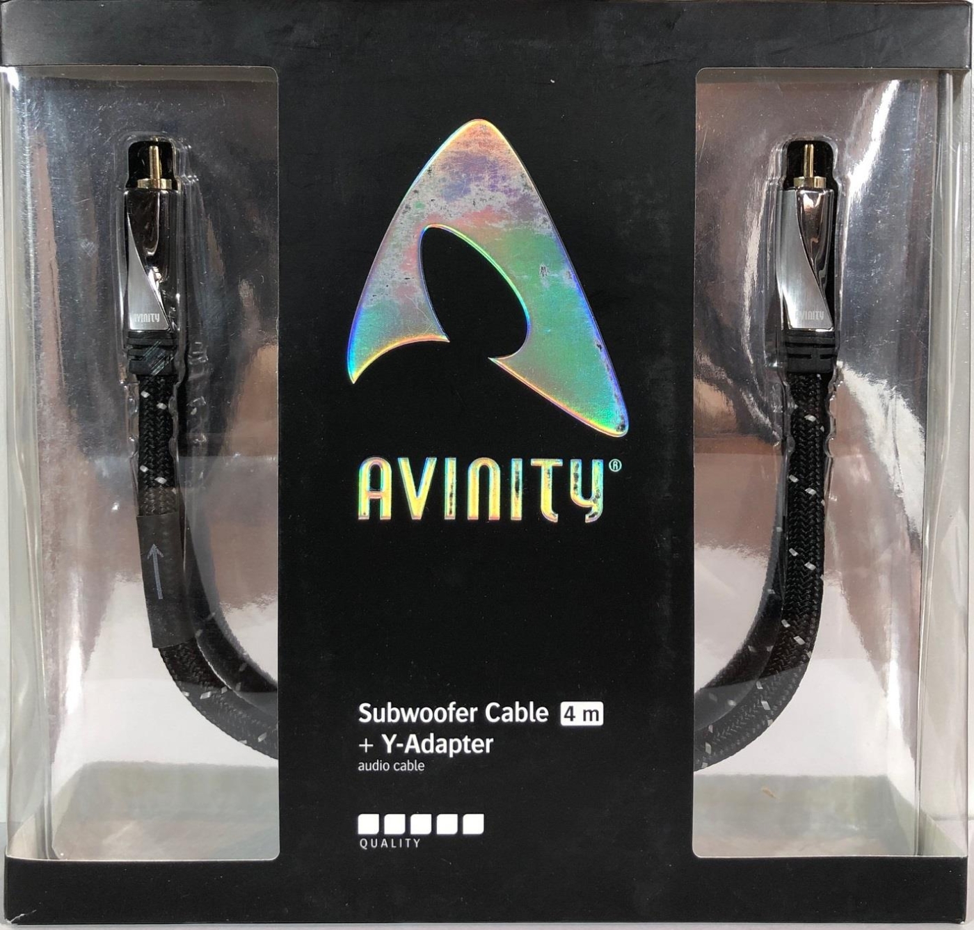Avinity Subwooferkabel mit Y-Cinch-Adapter- vergoldet 4-0 m