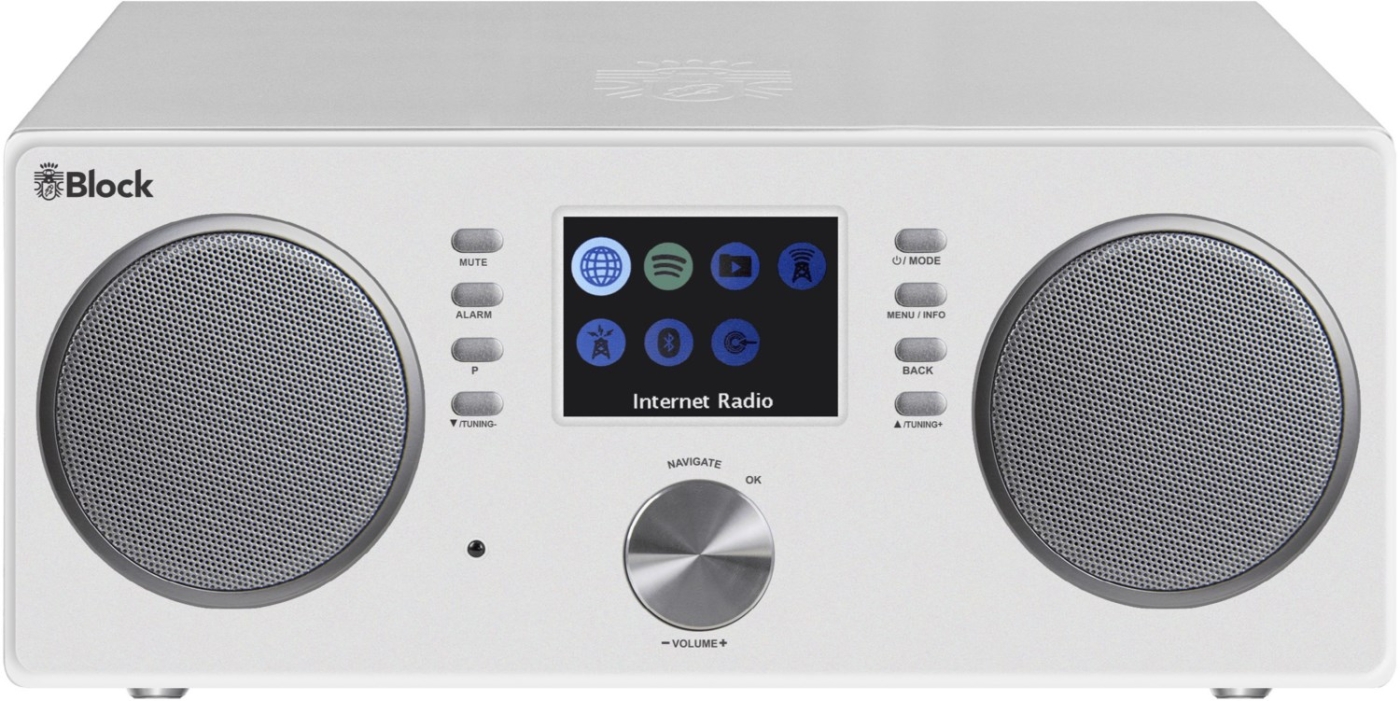 Blockaudio CR-20 Wei hg - Internetradio- Speaker- WLAN- Bluetooth- DAB+ Radio