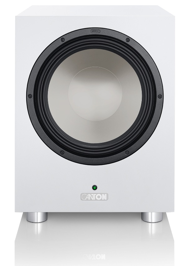 CANTON Power Sub 10 Weiss Aktiv-Subwoofer unter Lautsprecher  >  Subwoofer