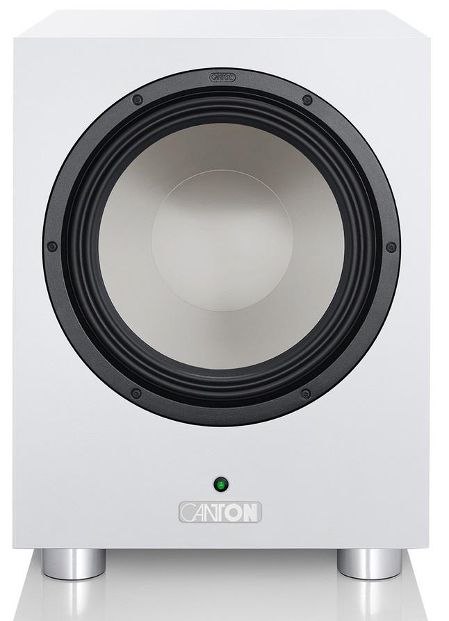 CANTON Power Sub 8 Weiss Aktiv-Subwoofer unter Lautsprecher  >  Subwoofer