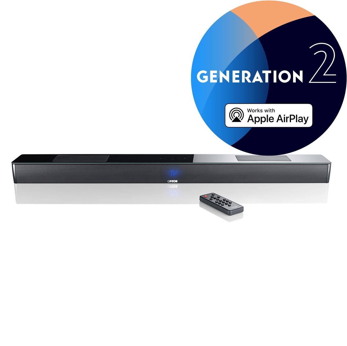 CANTON Smart Soundbar 10 - 2-Generation - Multiroom Soundbar mit Dolby Atmos (Farbe: Schwarz)