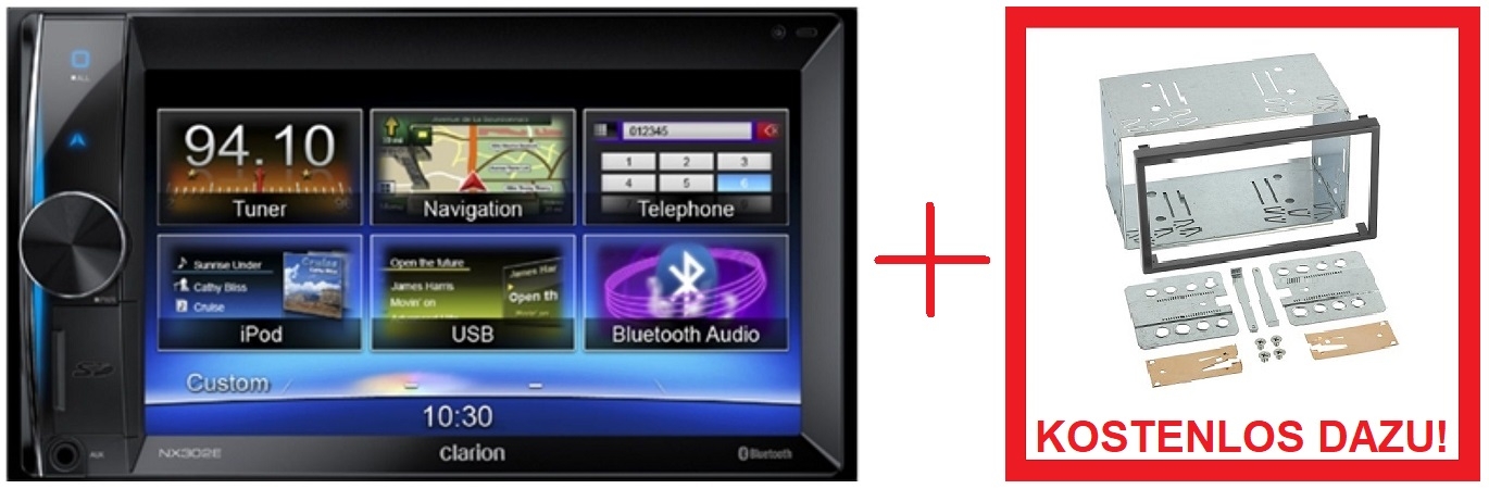 Clarion NX302E mit BKX001 - Multimedia Navigation Bluetooth- N3 - UVP war 599EUR