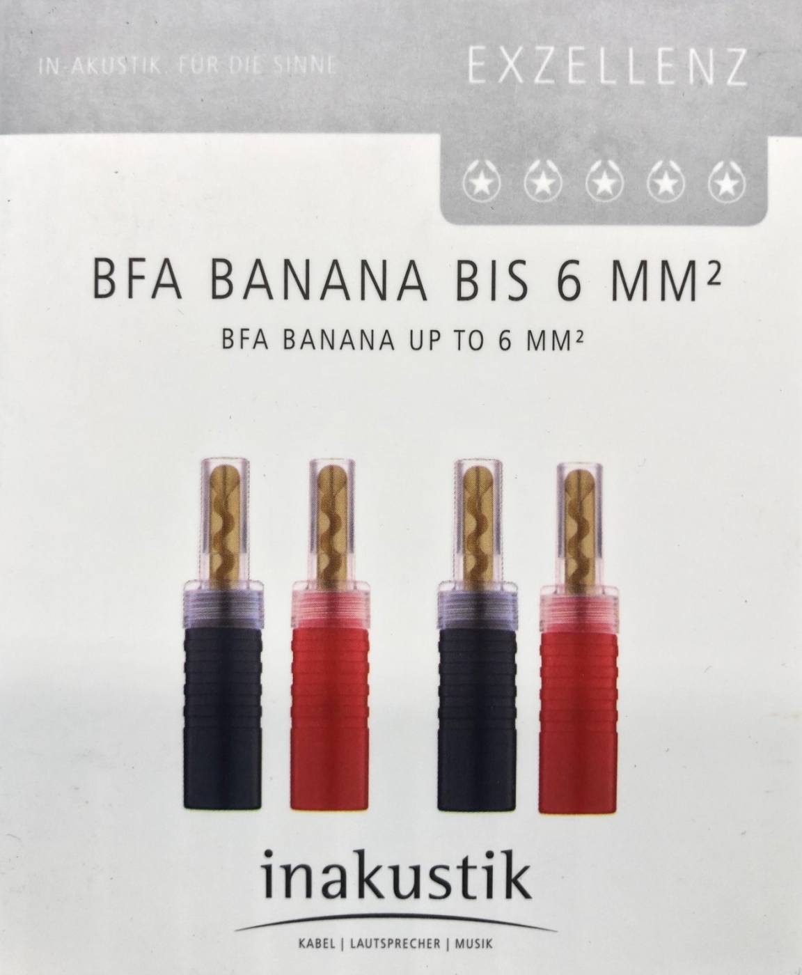 Inakustik Exzellenz Bananenstecker BFA 4er Set