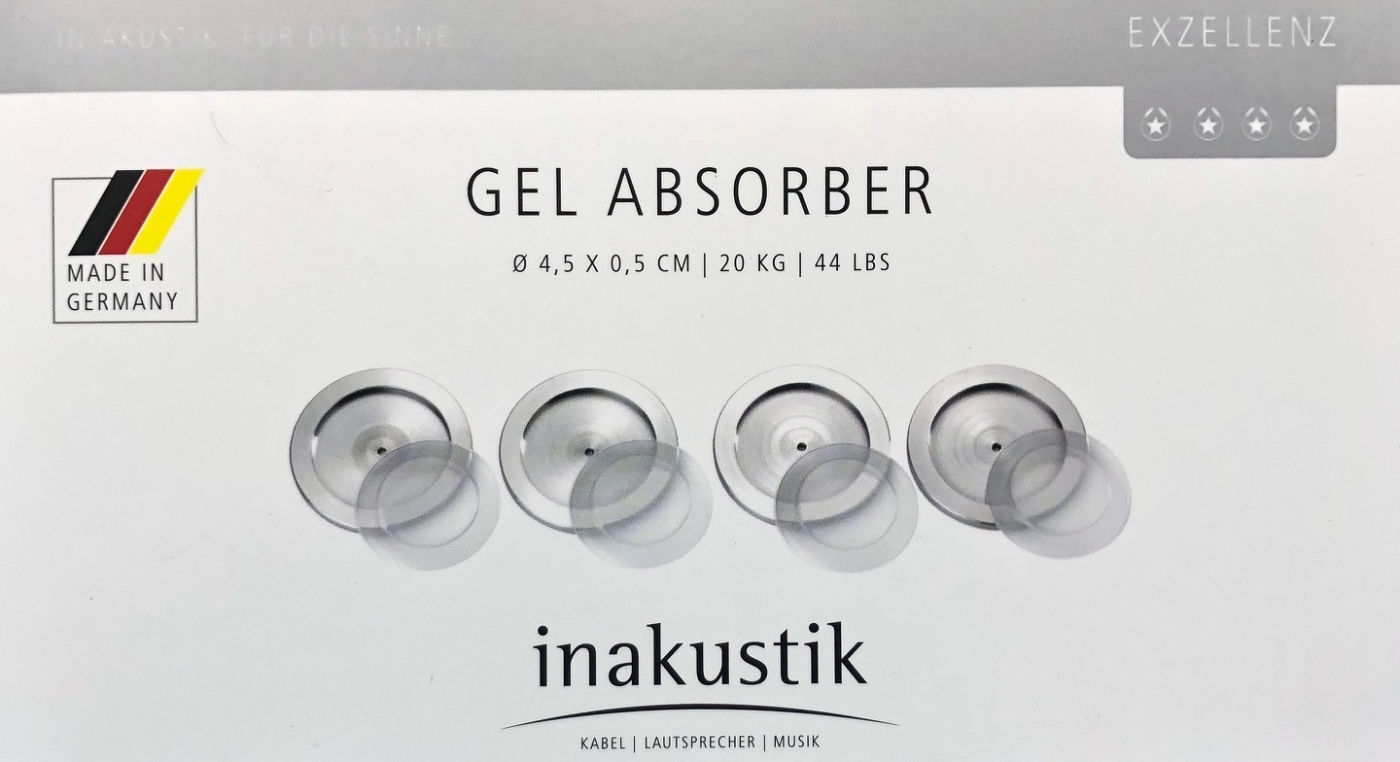 Inakustik Exzellenz Gel-Absorber 4er Set unter HiFi & Heimkino  >  Tuning / Klangoptimierung  >  Absorber / Spikes