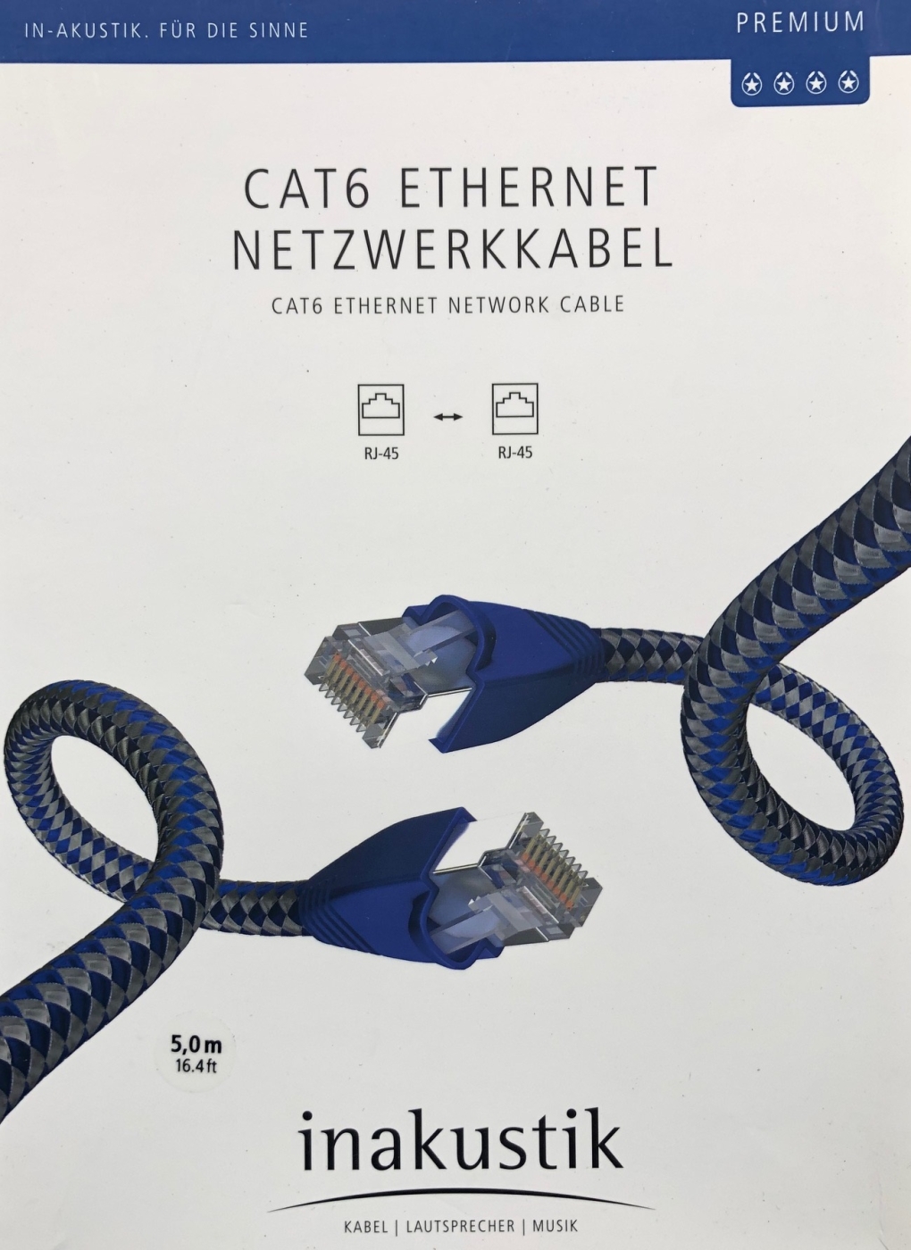 Inakustik Premium 5-0 m Netzwerkkabel CAT6 unter Kabel, Mbel & Zubehr  >  Audiokabel & Zubehr  >  Netzwerkkabel