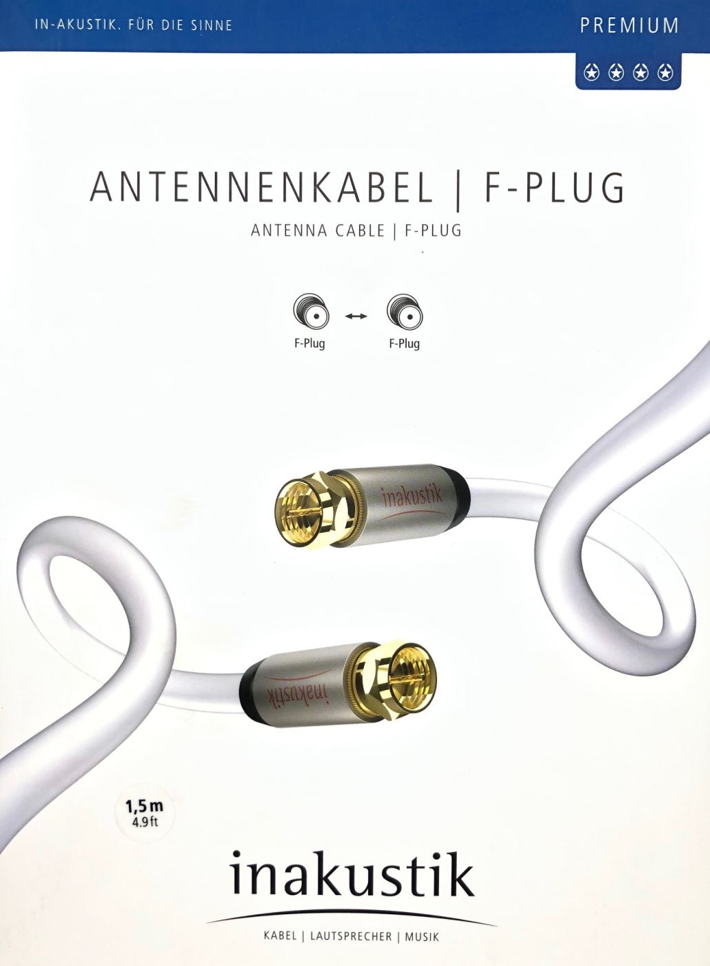 Inakustik Premium HDTV Antennenkabel 100 dB- 1-5 m