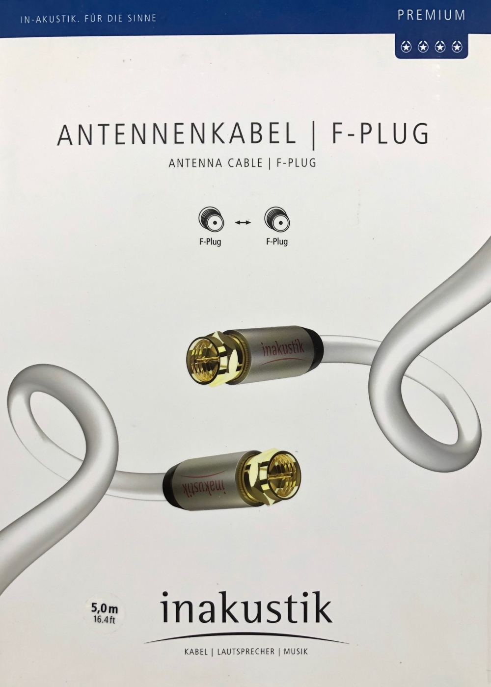 Inakustik Premium HDTV Antennenkabel 100 dB- 5-0 m