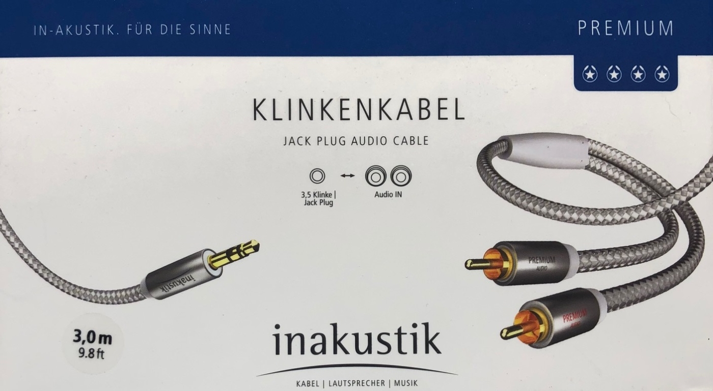 Inakustik Premium Klinke-Cinchkabel 3-0m vergoldet unter Kabel, Mbel & Zubehr  >  Audiokabel & Zubehr  >  Klinke- & Klinke/Cinchkabel