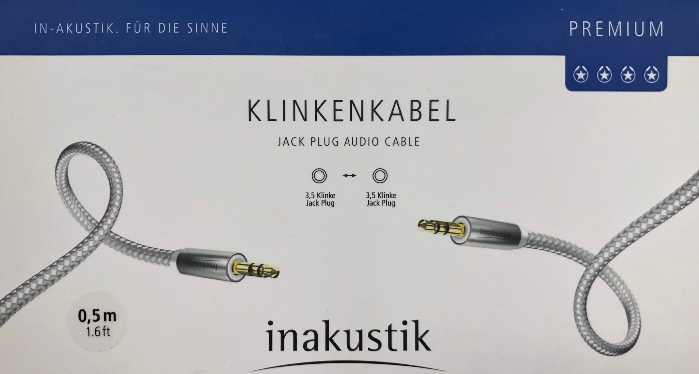 Inakustik Premium Stereo Klinkenkabel 0-5 m vergoldet