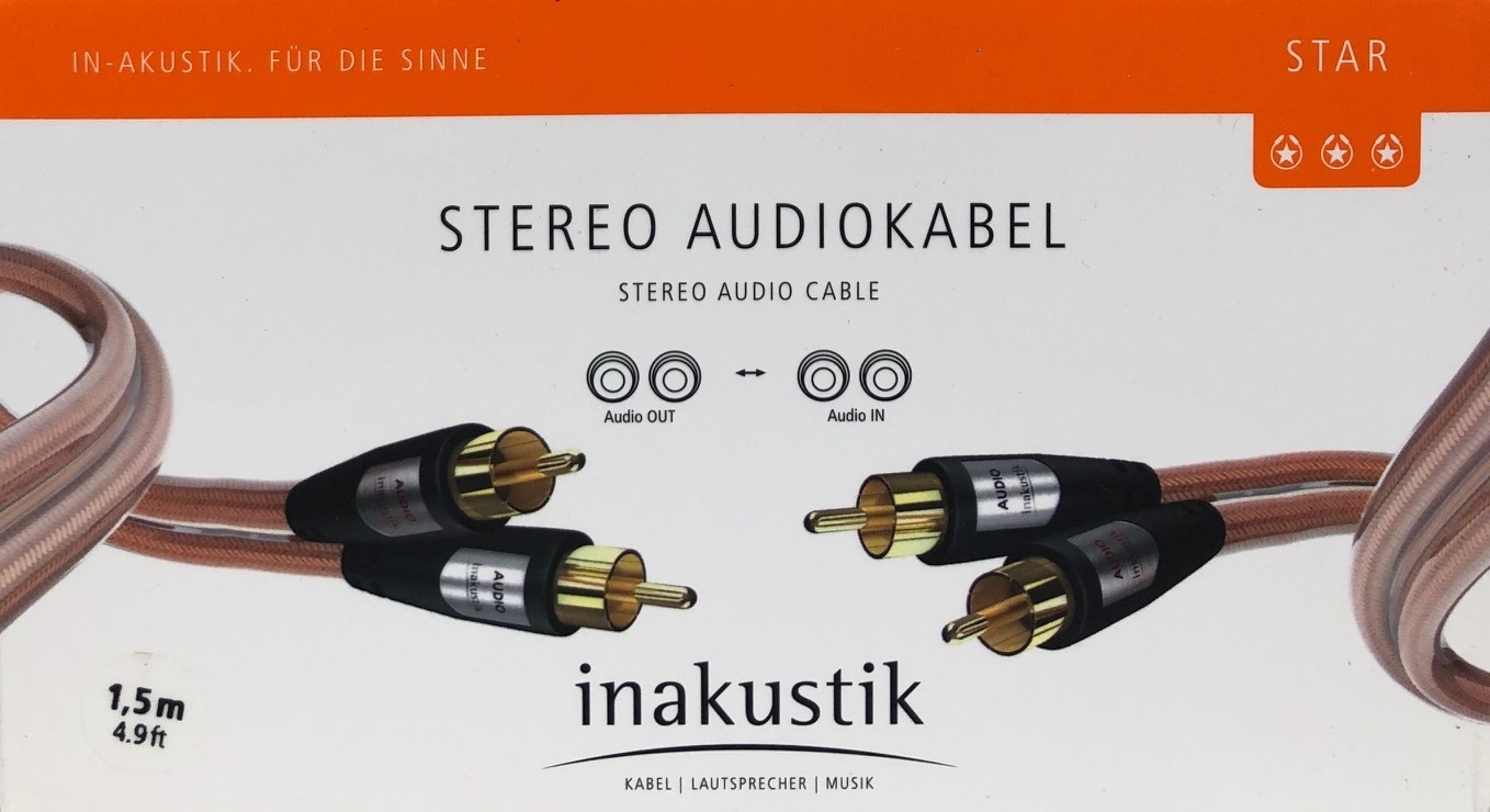 Inakustik Star Audio-Cinchkabel RCA vergoldet mit 1-5 m