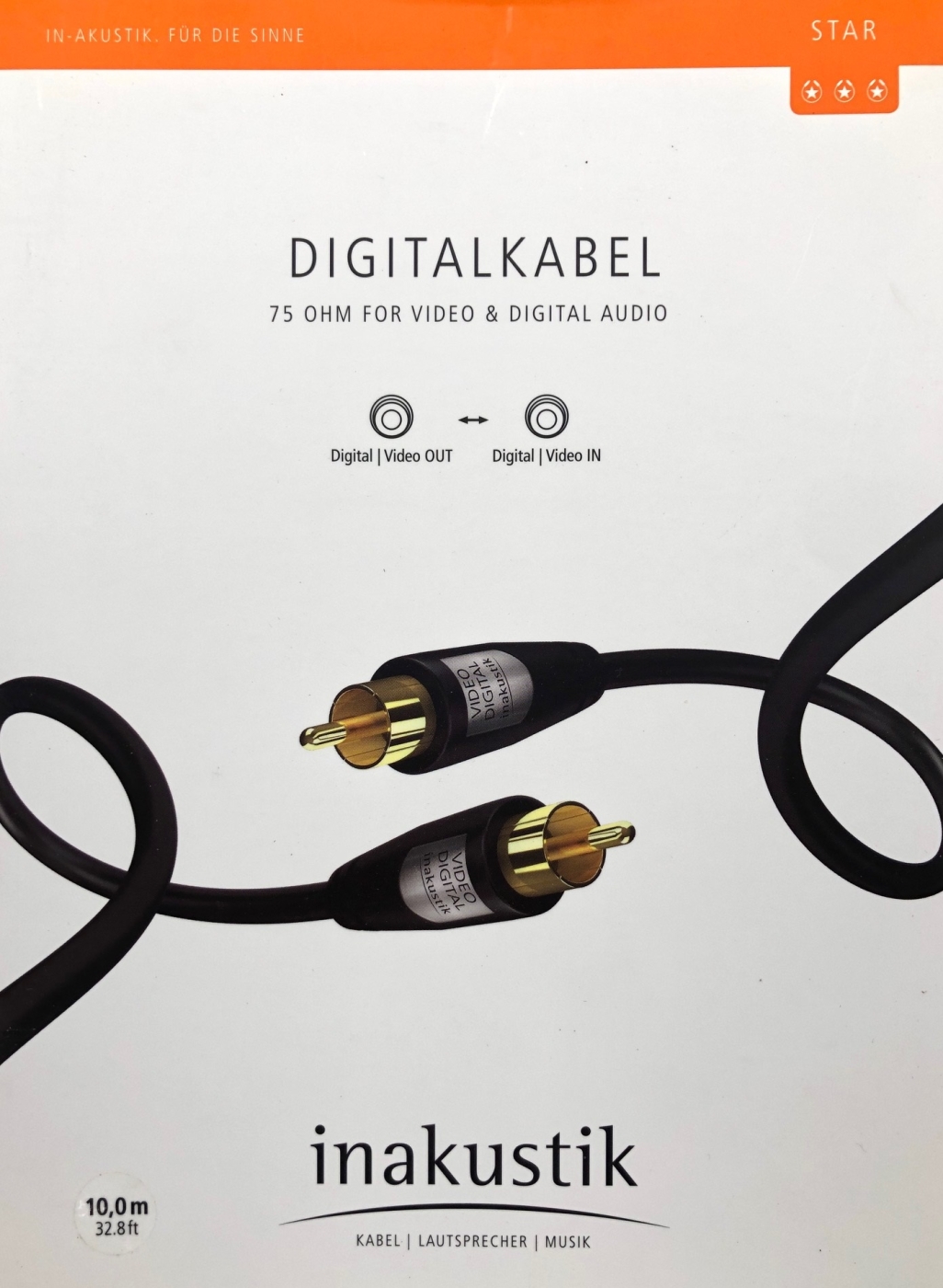 Inakustik Star Video- - Digitalkabel RCA Koax 10-0 m