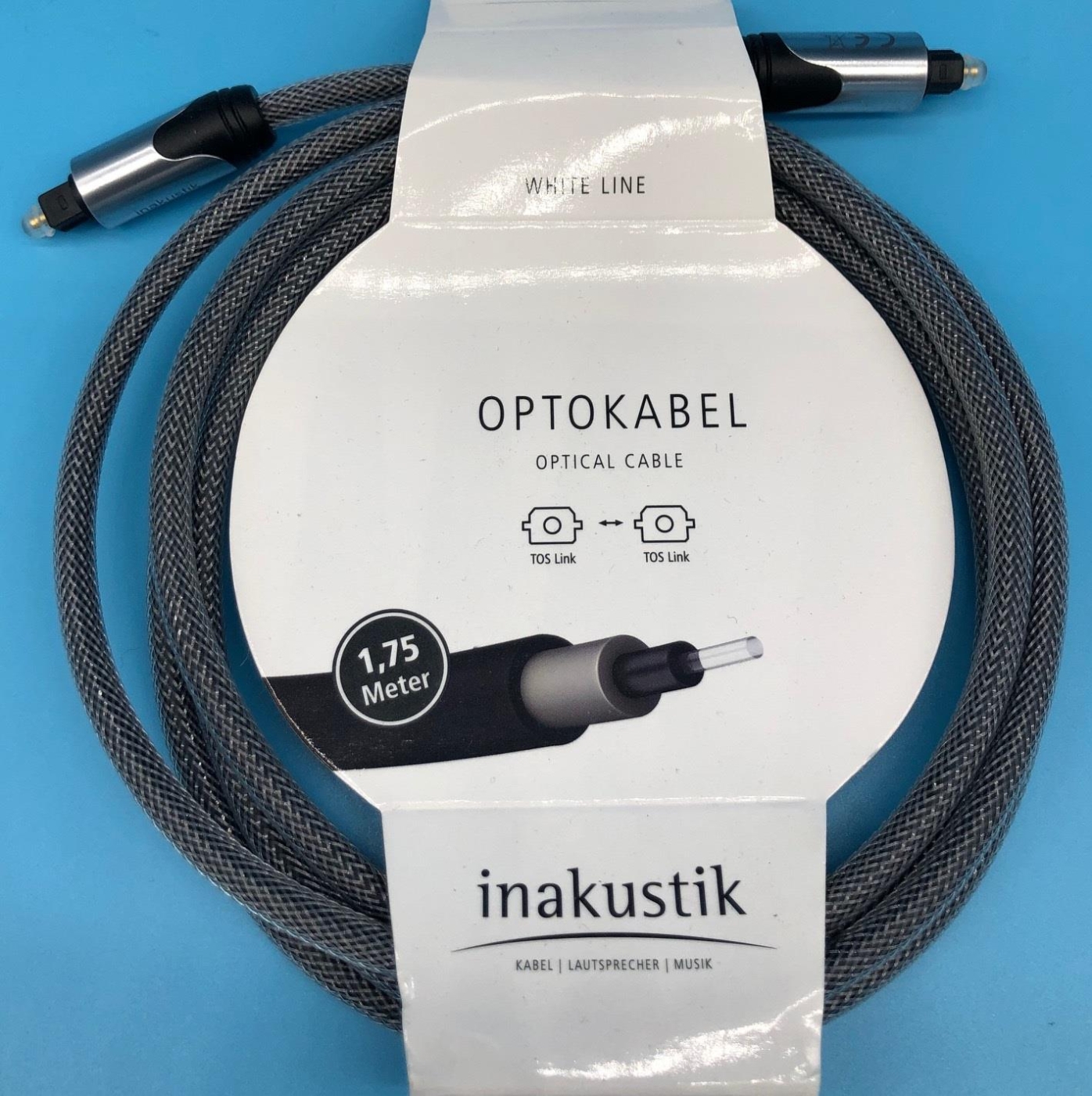 Inakustik White Line Optisches-Kabel 1-75 m