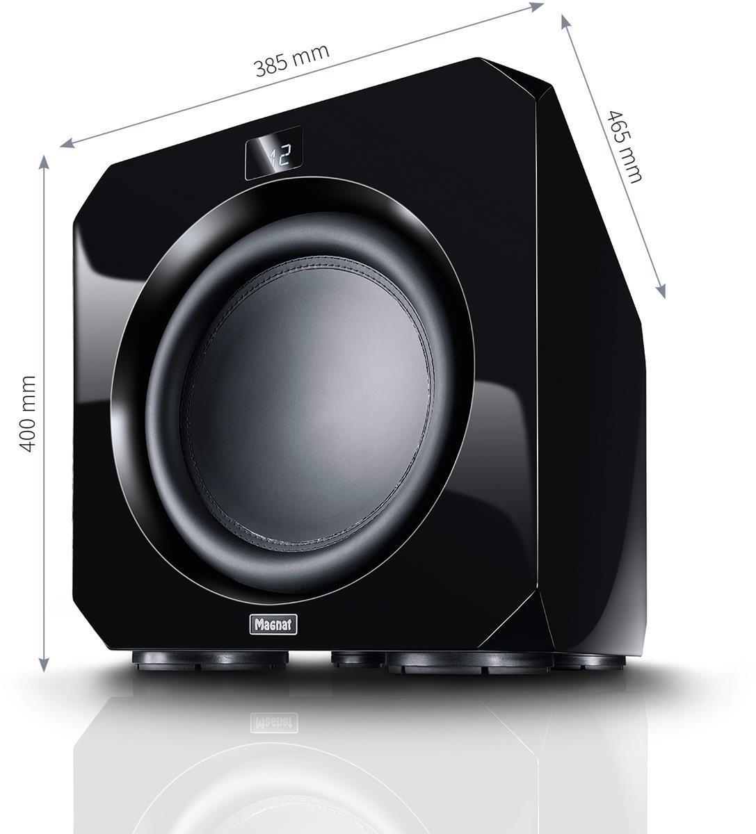 Magnat Omega CS12 Schwarz HG leistungsstarker Aktiv-Subwoofer- UVP 1199 EUR