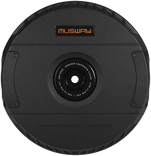 Musway MW1000A Reserverad Aktiv-Subwoofer fr Reserveradmulde 300 Watt unter Car Hifi & Navigation  >  Subwoofer  >  Aktivsubwoofer
