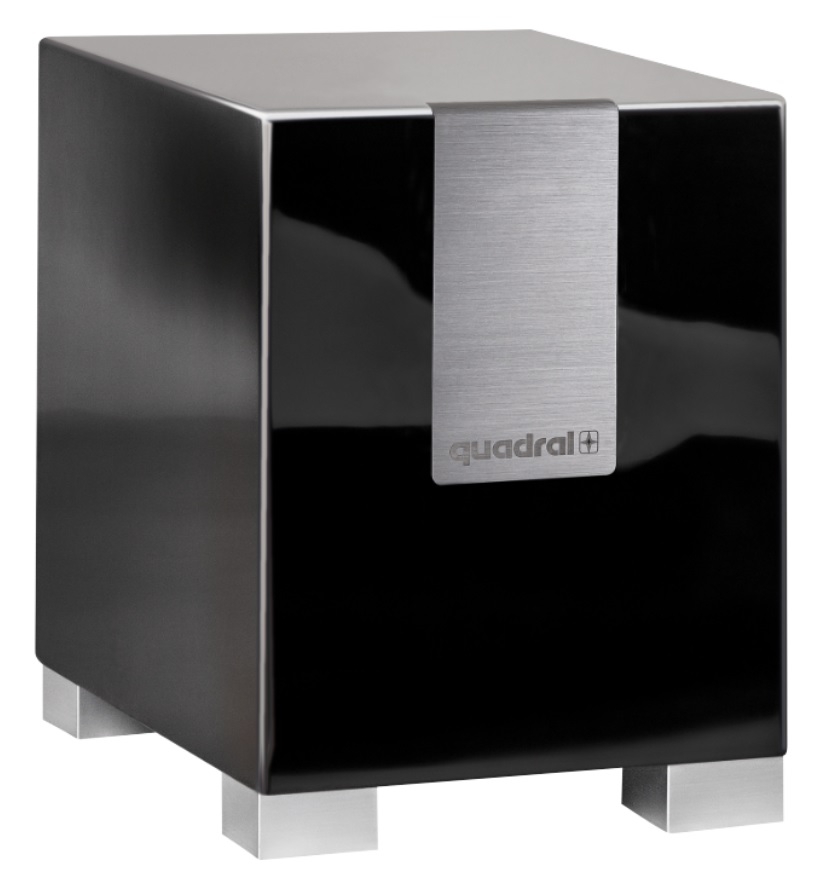 QUADRAL QUBE CS10 AKTIV Schwarz Hochglanz Aktiv-Subwoofer- downfire