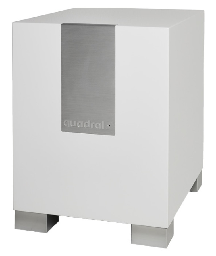 QUADRAL QUBE CS10 AKTIV Weiss Hochglanz Aktiv-Subwoofer- downfire