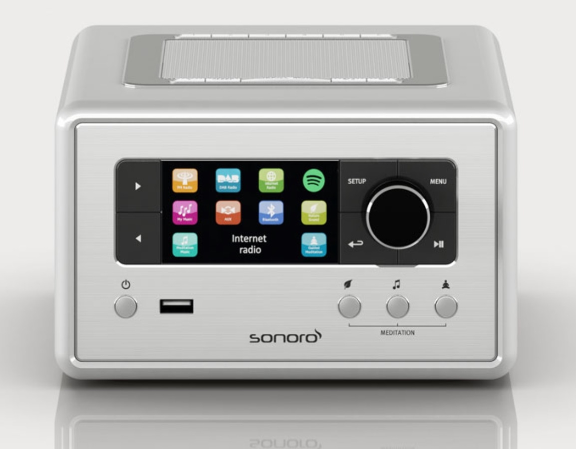 SONORO RELAX (N1) Silber Kompaktes Internetradio mit UKW-DAB+ Tuner WLAN Bluetooth unter Lautsprecher  >  Radios & Wireless- / Bluetooth- Boxen