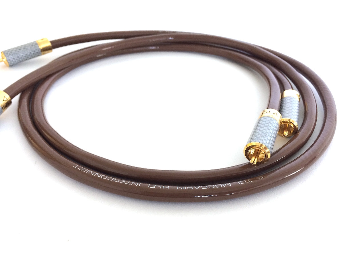 TCI Moccasin RCA 1-0m - Hochwertiges Cinch-Kabel mit vergoldeten True-Plug