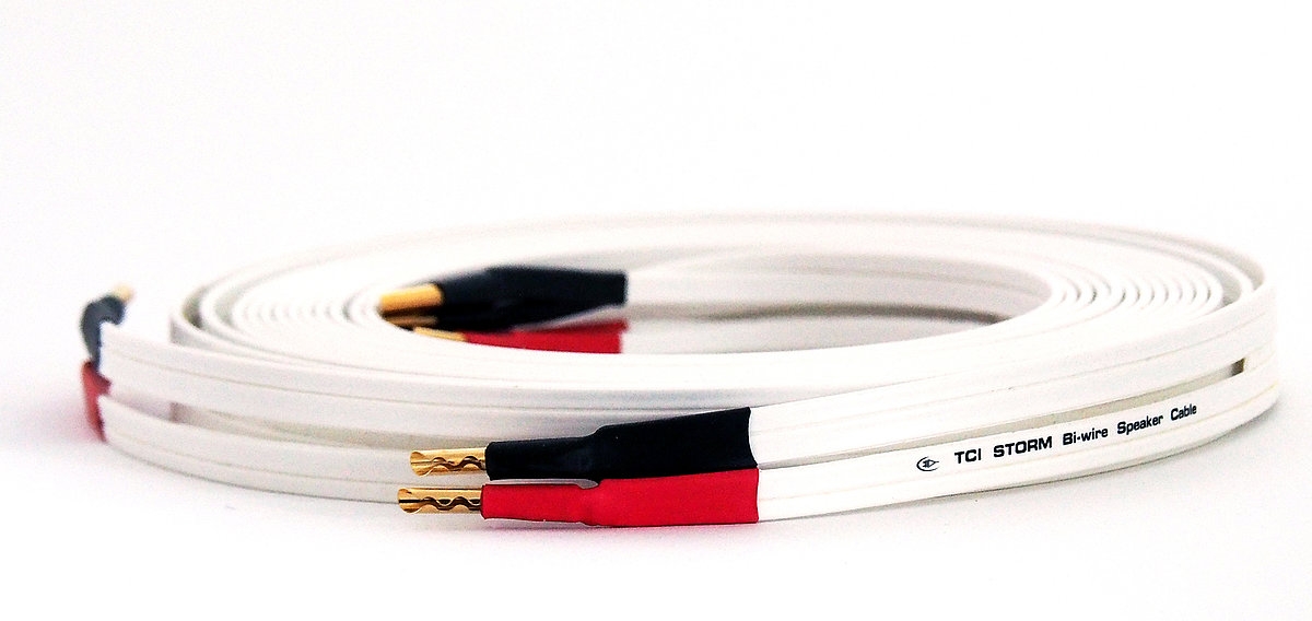 TCI Storm BiWire 2-5 m - 4mm Bi-Wiring-Kabel mit Hollow Gold Plug