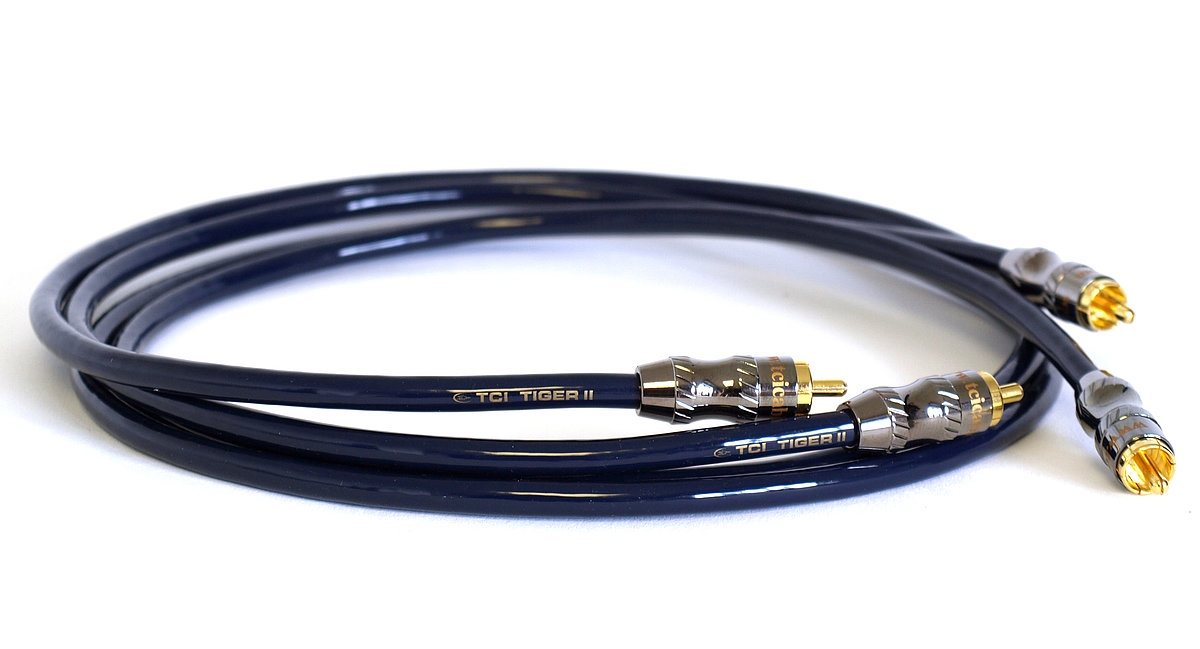 TCI Tiger II RCA 1-0m - Hochwertiges Cinch-Kabel mit versilberten LC-OFC-Leiter